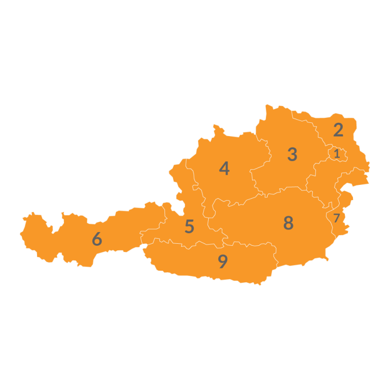 Postcode maps Austria