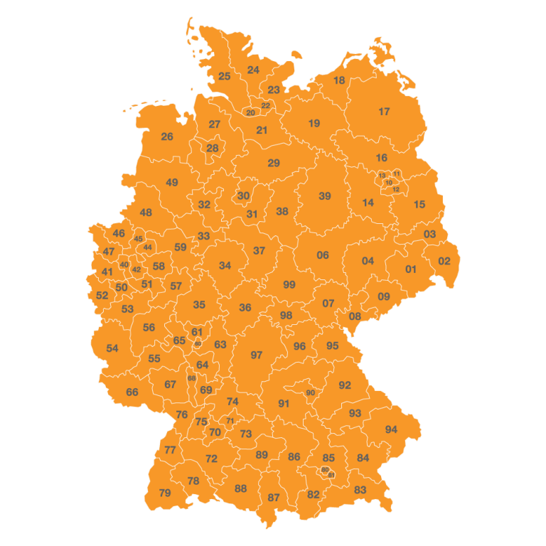 Postal Code overview Germany