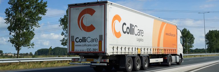 ColliCare vrachtwagen op de snelweg